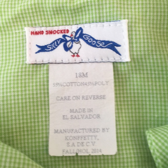 Silly Goose hand smocked sports themed size 18m - Picture 3 of 3